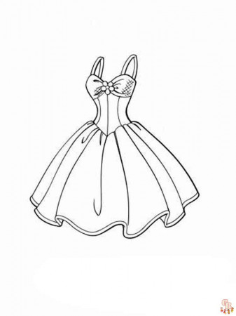 Free Dresses Coloring Pages Printable - GBcoloring