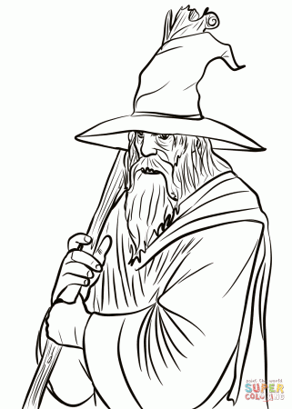 Gandalf coloring page | Free Printable Coloring Pages