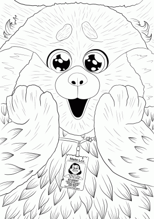 Red panda Turning Red coloring pages cute panda face - Coloring pages