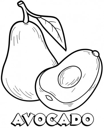 Free printable avocado coloring pages for children
