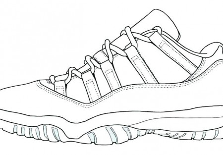 Air Jordan 11 Sketch at PaintingValley.com | Explore collection of ...