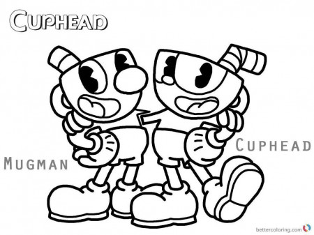 Cuphead Coloring Page | Cartoon coloring pages, Coloring pages ...