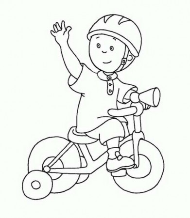 Child Riding Bike Coloring Page coloring page & book for kids.