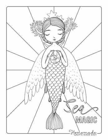 Printable Mermaid Coloring Pages with Free PDFs