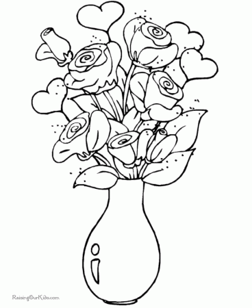 Free Valentine Day Coloring Pages - 009