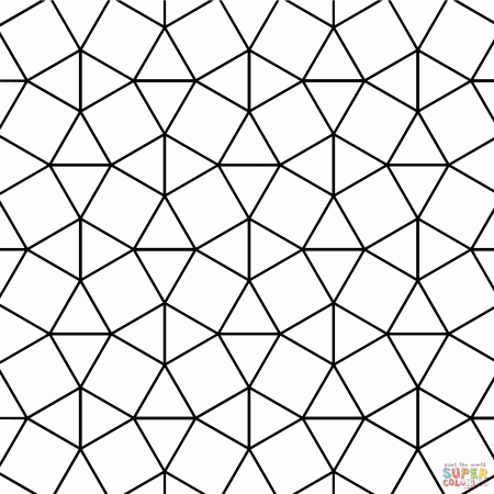 Tessellation with Triangle and Square Tiling coloring page | Free ...