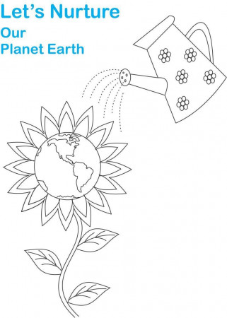 Earth day printable coloring page for kids 3