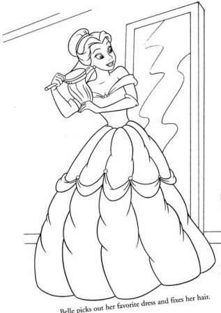 Get This Belle Disney Princess Coloring Pages Printable 92517 !