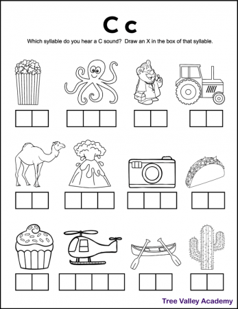 Letter C Sound Worksheets - Tree Valley Academy