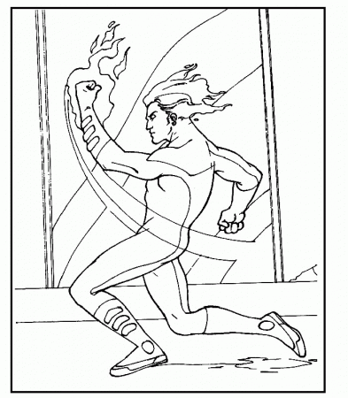human torch coloring pages - Clip Art Library