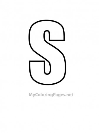Letter S. Tight Style Letters. Free coloring book pages find ...