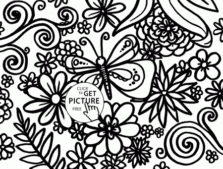Spring Pattern coloring page for kids, seasons coloring pages ...