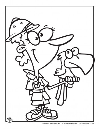 Zookeeper Coloring Page | Woo! Jr. Kids Activities : Children's Publishing