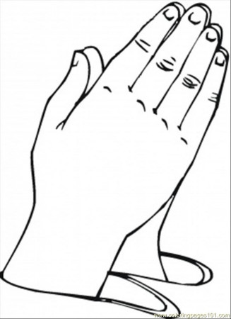 kids prayer hand coloring - Clip Art Library