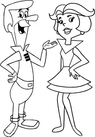Happy George Jane Jetson Coloring Page - Wecoloringpage.com | Cartoon coloring  pages, Coloring pages, Flower art drawing