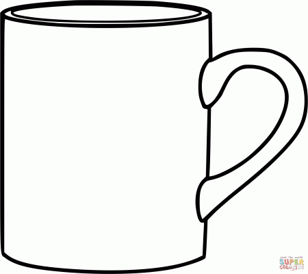 Mug coloring page | Free Printable Coloring Pages