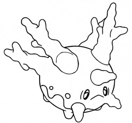 Coloring page Pokémon Sword and Shield Galarian Forms : Galarian Corsola 7