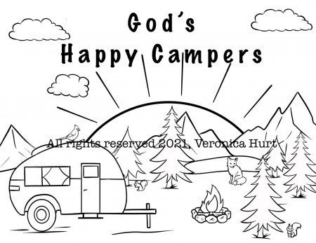 Camper Coloring Page - Etsy