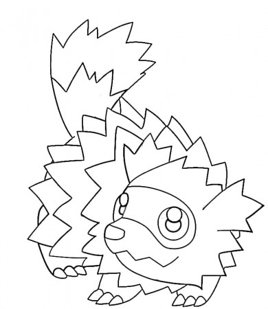 Zigzagoon Pokemon 3 Coloring Page - Free Printable Coloring Pages for Kids