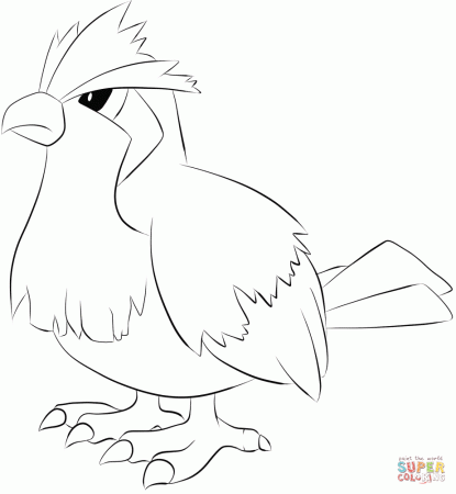 Pidgey coloring page | Free Printable Coloring Pages