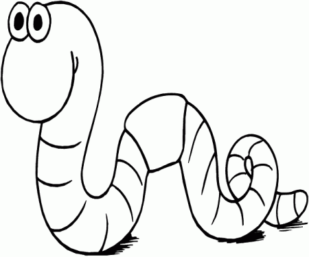 worm clip art black and white - Clip Art Library