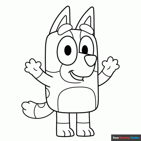 Bingo from Bluey Coloring Page | Easy ...