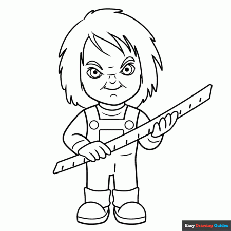 Chucky Coloring Page | Easy Drawing Guides
