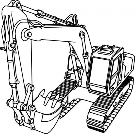 Inspired Picture of Excavator Coloring Page - entitlementtrap.com | Coloring  pages, Truck coloring pages, Cat excavator