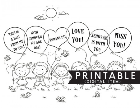 Missing You Kids Coloring Page – GINGERS FIVE AND DIME