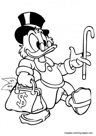 Image result for coloring page characters scrooge mcduck | Disney coloring  pages, Coloring pages, Cartoon coloring pages