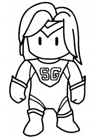 Super Girl Stumble Guys coloring pages – Art Art