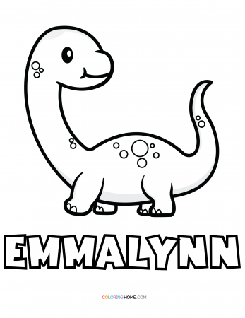 Emmalynn dinosaur coloring page