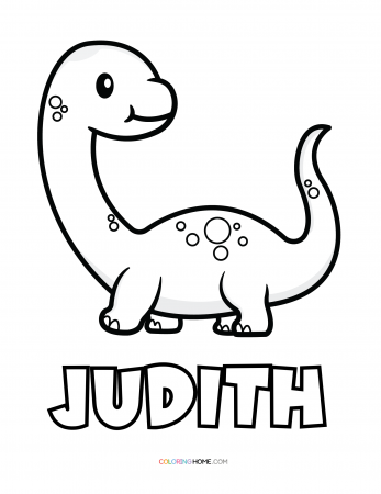 Judith dinosaur coloring page