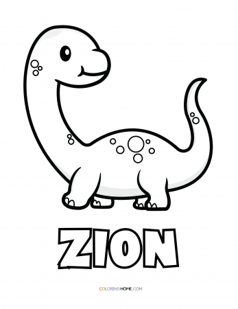 Zion dinosaur coloring page