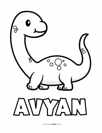 Avyan dinosaur coloring page