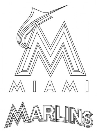 Miami Marlins Logo Coloring Page - Free Printable Coloring Pages for Kids