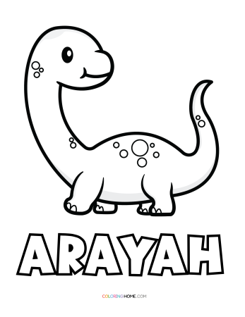 Arayah dinosaur coloring page