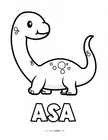 Asa dinosaur coloring page