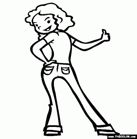 Jeans Coloring Page | Free Jeans Online Coloring