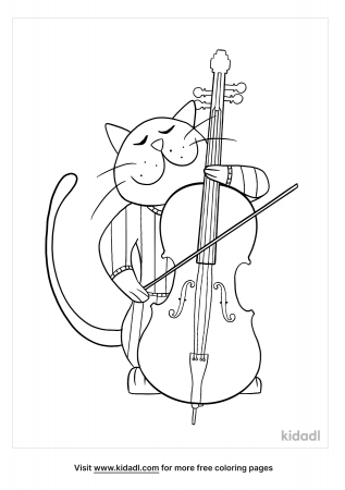 Cello Coloring Pages | Free Music Coloring Pages | Kidadl