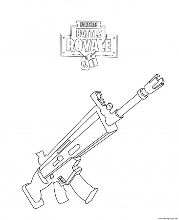 Coloring pages: Fortnite Scar Coloring Printable Sheets ...