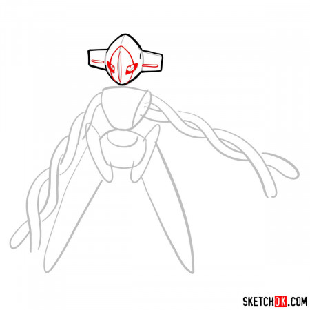 How to draw Deoxys | Pokemon - Step by step drawing tutorials