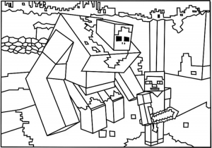 Minecraft - Free printable Coloring pages for kids