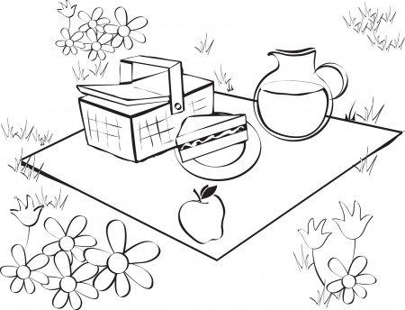 Printable Picnic Coloring Book Page | Parents