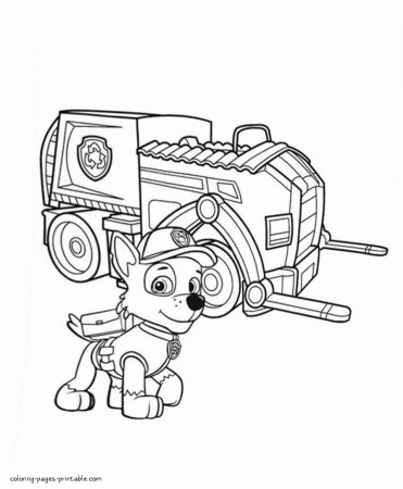 Paw Patrol free printable coloring pages. Rocky || COLORING-PAGES -PRINTABLE.COM