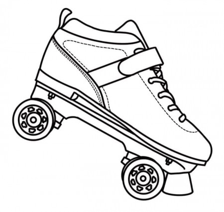 Free Printable Roller Skate coloring ...