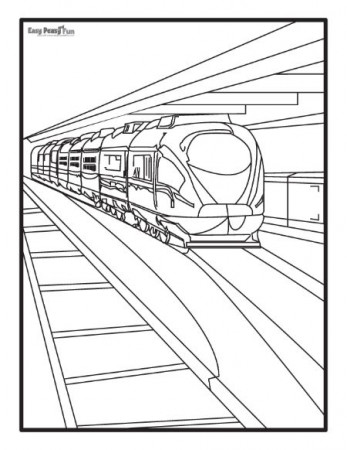 Printable Train Coloring Pages – 30 Sheets to Color - Easy Peasy and Fun