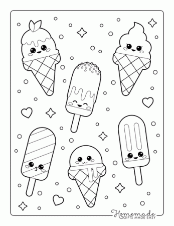 Ice Cream Coloring Pages for Kids & Adults