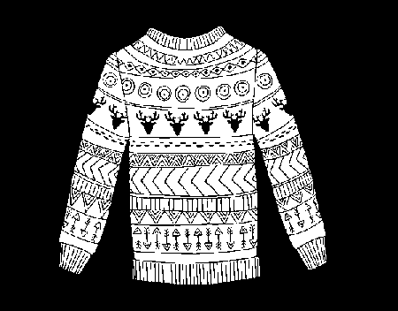 Printed wool sweater coloring page ...