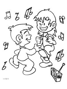 Dance For Kids - Coloring Pages for Kids and for Adults